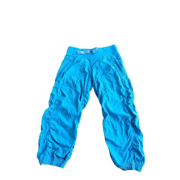 Ivivva lululemon girls Sz 10 blue live to move crop ruched pants - Picture 3 of 8